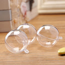 10x Clear Plastic Ball Baubles Sphere Fillable Christmas Tree Ornament 60mm