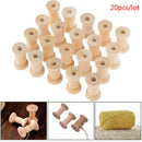 20Pcs/lot Empty Wooden Bobbin Spools Thread Wire  Needlework Crafts Sewing