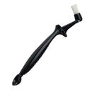 Double Head Anti-scald Handle Coffee Machine Cleaning Brush Spoon (Black)