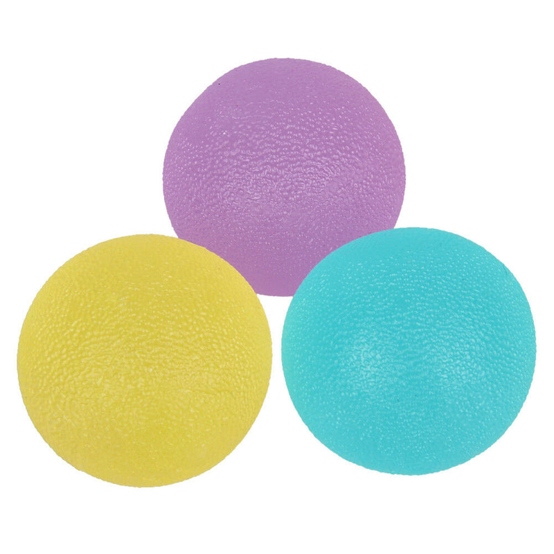 3pcs Finger Exercise Hand Grip Gel Ball Soft Therapy Stress Relief Squeeze Egg