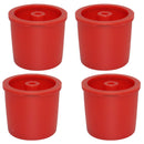 4x Stainless Steel Filters Refillable Coffee Capsules Pod Cup For Illy Red