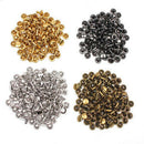 100 Sets Punk Leather Rivets Tubular Studs with Tools for DIY Leather Craft
