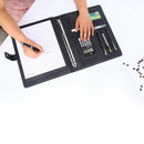 8 Packets File Folder A4 PU Ring Binder Display Book Folders With Calculato