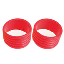 2pcs Silicone Tennis Racket Grip Ring Racquet Handle Overgrip Loop Red