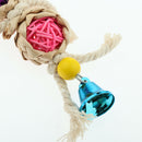BirdS Swing Perches Toys Parrot Hanging Bell Pet Cage Toys for Cockatiels