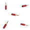 5Pcs 3.5mm 1/8" Male Jack Mini Red Audio Plug Male Stereo Adaptor DIY Soldering