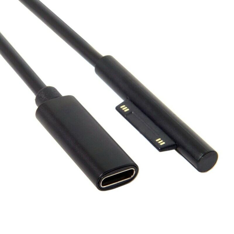 0.2M Female USB-C Charging Cable for Surface Pro 6/5/4/3 Surface Laptop 1/2,L9C3