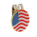2.4cm USA Flag Metal Golf Ball Marker Magnetic Hat Clip Golf Accessories