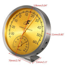 Stainless Steel Dial Analog Thermometer Hygrometer Temperature Humidity Meter