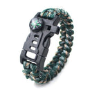 5 in 1 Multifunctional Outdoor compass Survival Weaving Bracelet,Umbrella R