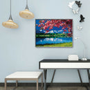 5D DIY Diamond Painting Under Cherry Trees Full Square Drill Embroidery Art A