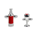 Fashion Men Shirts Cufflinks Bottle Wine Glass Alloy Enamel Button Charm Jewelr-
