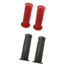 2 Pair Motorbike Motorcycle Handlebar Handle Bar Grips Red and Dark Grey -