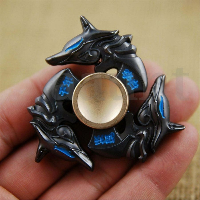 HOT Stress Relief Tri Metal Alloy Gyro Finger Tip Hand Spinner Desk Fidget Toys