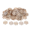 100 Pieces/Pack Wooden Snowflake Embellishments DIY Scrapbooking Crafts