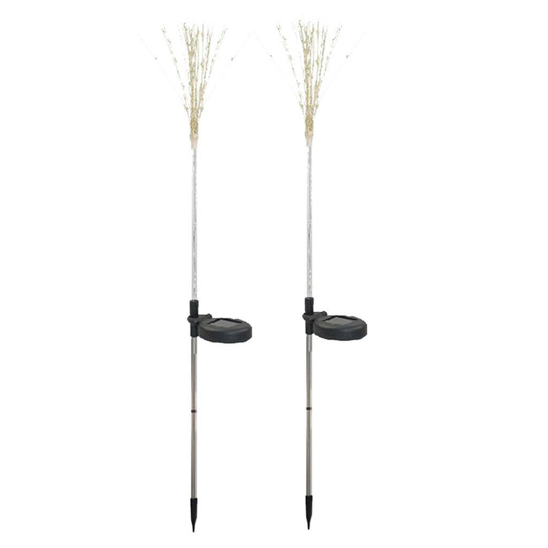 2Pcs 100 LED Firework DIY Fairy Lights Solar Stake Garden Lights Xmas Wedding