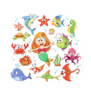 mermaid fish clothes patches heat transfer stickers printing iron on applique JR