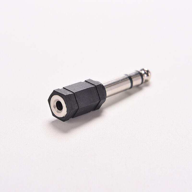 2X 6.5mm 1/4 Male to 3.5mm 1/8 Female Stereo Audio Mic Plug Adapter Jack caesES