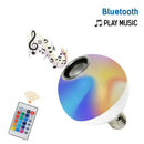 Wireless Bluetooth LED Light Speaker Bulb RGB Remote Control Music Playing Lamp