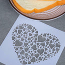 Plastic Cake Foam Spray Template Barista Stencils Decoration Tool Garland M I7N6