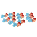 24 Pieces Mini Sleeping Baby Figures Baby Shower Favor Party Bag Filler blue