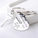 Romantic Couple Keychain Keyring Keyfob Valentine's Day Lover Gift Heart Key ME