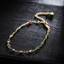 Fashion Women Zircon Star Sun Foot Chain Barefoot Anklet Casual Jewelry
