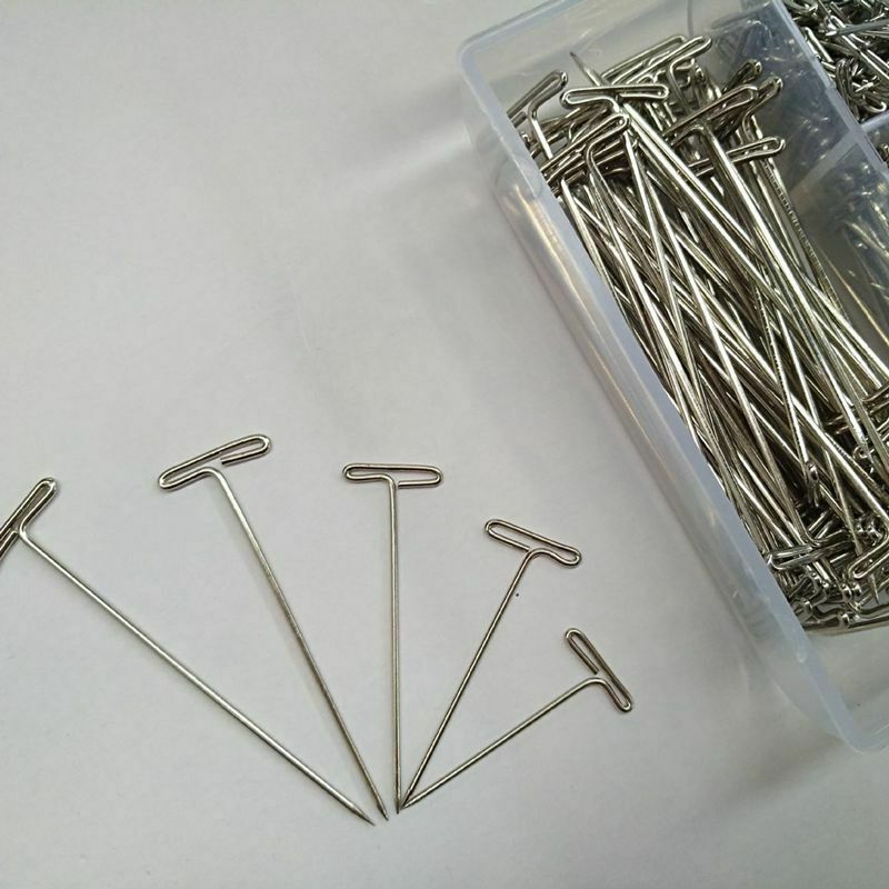 450 Pieces Steel T-Pins Nickel Plated 1 Inch, 1-1/4 Inch, 1-1/2 Inch, 1-3/4 K2V3