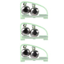 3pcs Luminous Sea Pole Double Bell Fish Bite Alarm Bow Bell Fishing Tools