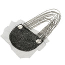 1 pair of black elegant shoulder flap brooch with tassel chain - unisex jewelry