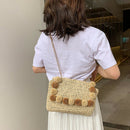 New Hair Ball Beach Bag Straw Clutch Bag Envelope Lady Ladies Day Summer Ch