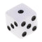 Pack of 20 Black+White Square 6 Sided Dices Die 0.62inch for Party Casino Table