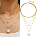 Multi-layer 3 layers Choker Necklace Collar Statement NecklacesGift Pendant M5H8