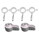 2pcs Flag Pole 2" Truck Pulley Aluminum Caps and 4pcs Flag Mounting Rings Set