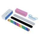 6 Pcs Nail File Buffer Set Buffering Sanding Block Cleaning Brush Manicure