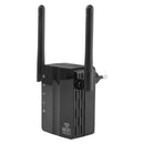 Wireless WiFi Repeater 300Mbps Dual Antenna WiFi Range Extender (EU Black) A