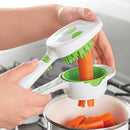 Quick Dicer Vegetable Cutter Set Stainless Steel Chopper Slicer Carrot Pot`US