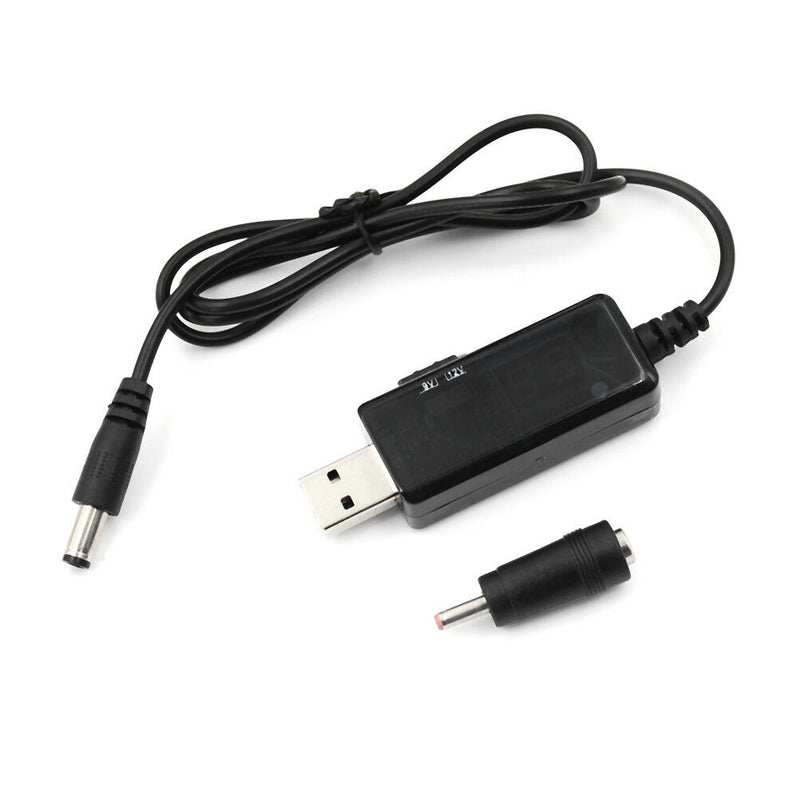 USB Boost Cable 5V Step Up to 9V 12V Voltage Converter 1A Step-up Display B Gw