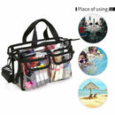 Clear Cross-Body Shoulder Bag,Toiletry Organizer Wash Bag -NFL Stadium Appr N8H2