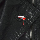 Sexy Black Lips Enamel Brooch Pins Shirts Badges for Women Men Jewelry Gift