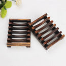2Pcs Natural Wood Soap Tray Holder Dish Storage Bath Shower Plate Bathroom Wash
