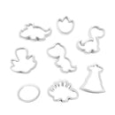 8pcs/Set DIY Dinosaur Fondant Cake Mold Plastic Biscuit Baking Mould Decor