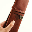 Korean Style Makeup Cosmetic Retro PU Leather Pen Pouch Pencil Bag T7P7. A1 B6K0