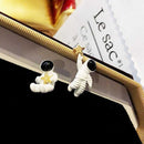 4X(Temperament Simple Personality Star Astronaut Pin Simple Korean EarringsE4J2)