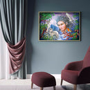 Snow Elves Wolf 5D DIY Full Round Drill Diamond Painting Landscape Decor Cr