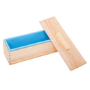 2PCS Silicone Soap Molds Kit Wood Box for Handmade Soap Cake Making 42oz