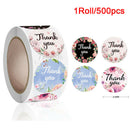 500pcs Merry Christmas Stickers Envelope Gift Thank You Cards Package Seal SEAU