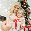 21Pcs New Year's Eve Party Card Masks Photo Booth Prop Christmas Decor Supplies
