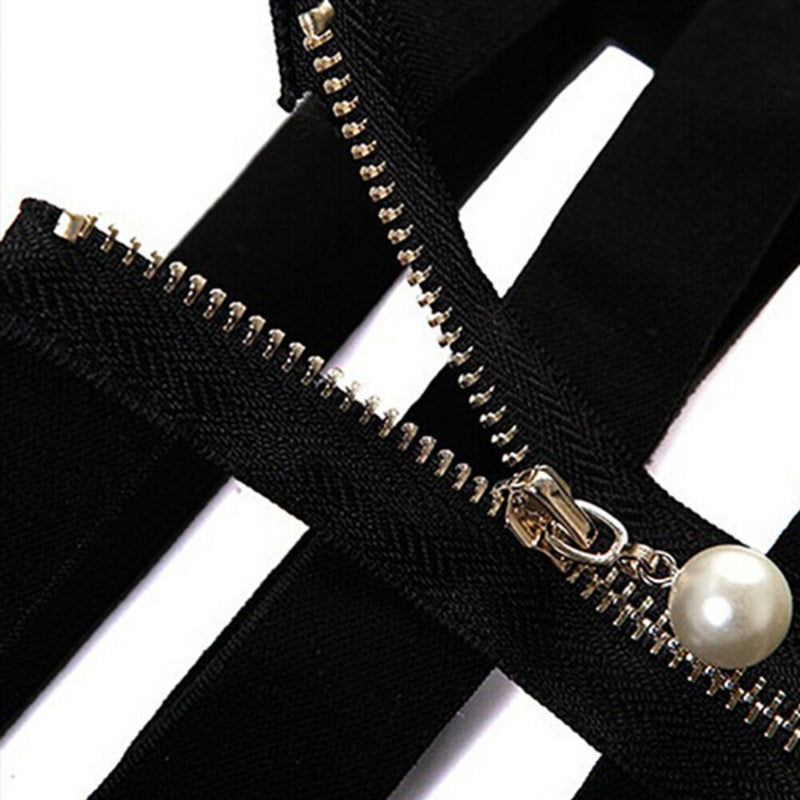 Fashion Women Suspender Skirt Braces Hollow Out Bandage Mini Skater dr.kz