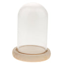 2-pack Transparant Festival Glass Dome with Base Retro Display Bell Jar Case